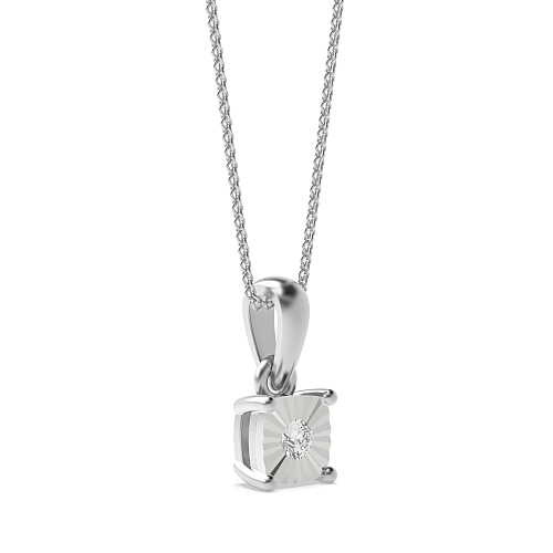 4 Prong Round Nova echo Pendant Necklaces
