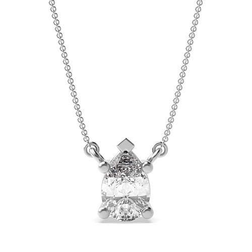 3 carat  Prong Pear Tearheart Pendant Necklaces