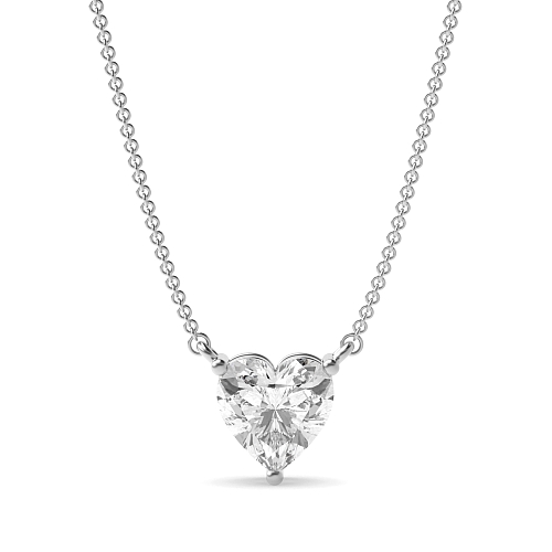 Prong Heart basket chain linked Pendant Necklaces