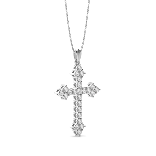 Round Cross Pendant Necklace