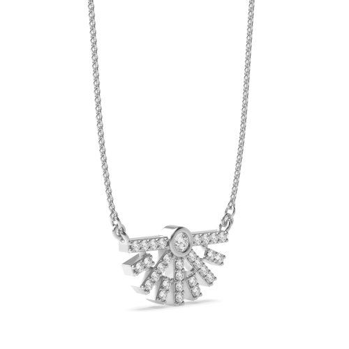 Bezel Setting Round Half sun Designer Pendant Necklaces