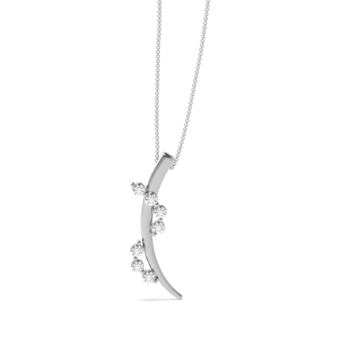 Pave Setting Round Statement with chain Naturally Mined Diamond Pendant Necklaces
