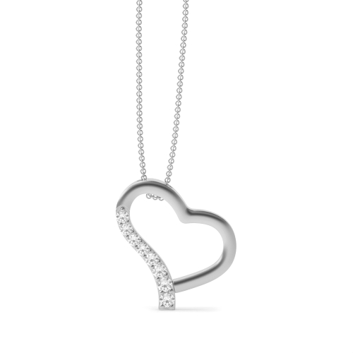 Pave Setting Round Scintillate Lab Grown Diamond Pendant Necklaces