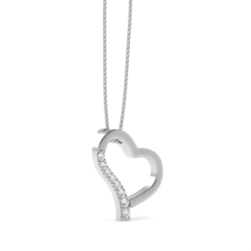 Pave Setting Round Scintillate Lab Grown Diamond Pendant Necklaces