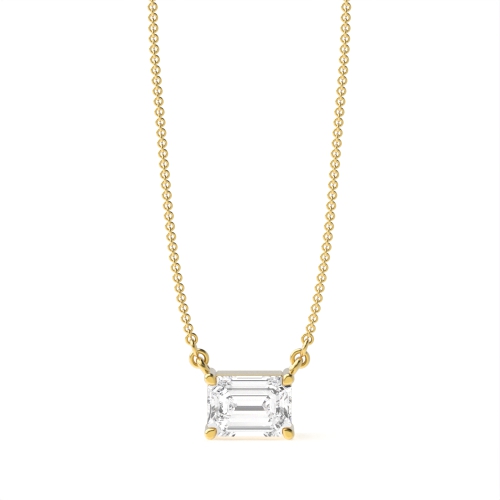 Buy Prong Setting Emerald Diamond Solitaire Pendant - Abelini