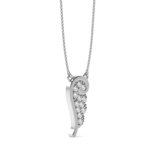Pave Setting Round Sheen Pendant Necklaces