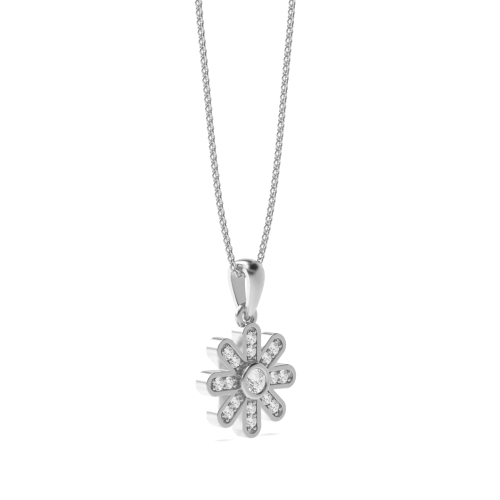 Bezel Setting Round Glow Pendant Necklaces