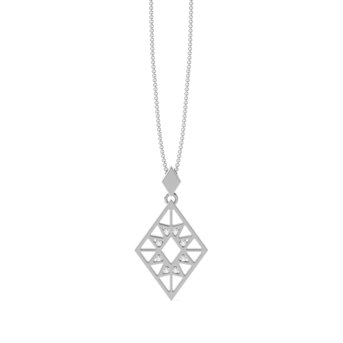Channel Setting Round Pendant Necklaces