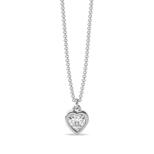 Prong Heart Bright Pendant Necklaces