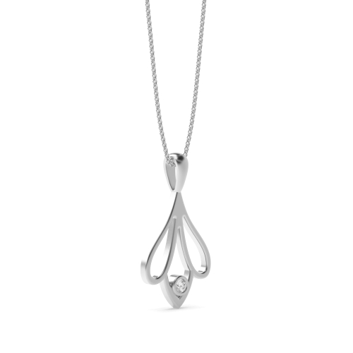Bezel Setting Round Ray Pendant Necklaces