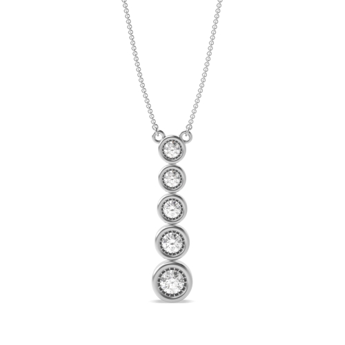 Bezel Setting Round Platinum Keepsake Designer Pendant Necklaces