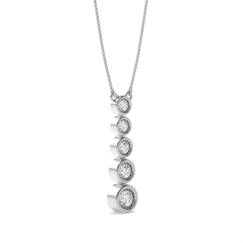 Bezel Setting Round Platinum Keepsake Designer Pendant Necklaces