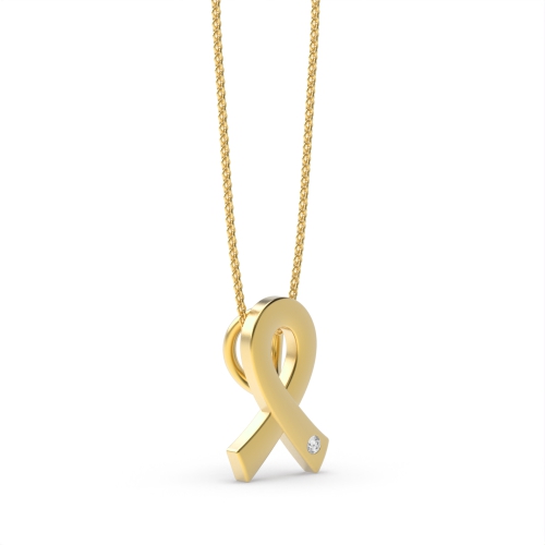 Bezel Setting Round Yellow Gold Unique Pendant Necklaces