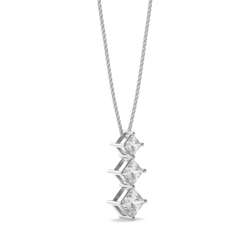 4 Prong Princess Elegant Journey Pendant Necklace