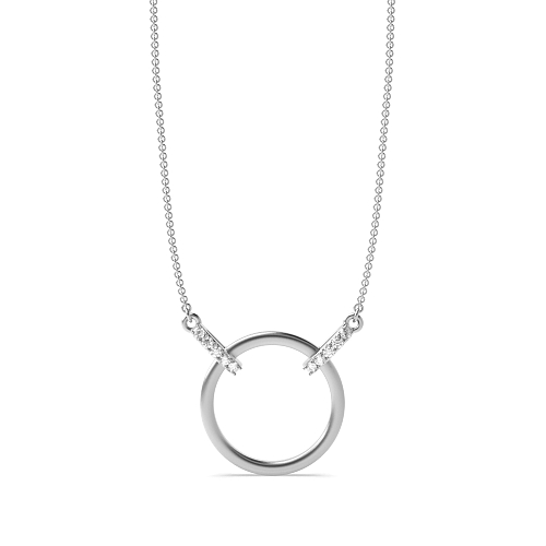 4 Prong Round Spark Pendant Necklaces