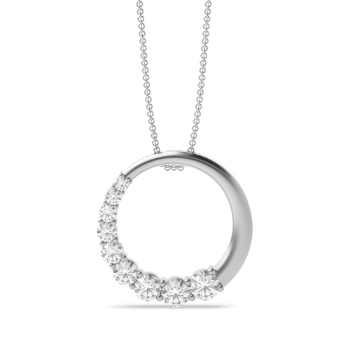 Buy Prong Setting Round Lab Grown Diamond Circle Shape Pendant - Abelini