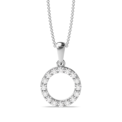 4 Prong Round Sheen Pendant Necklaces