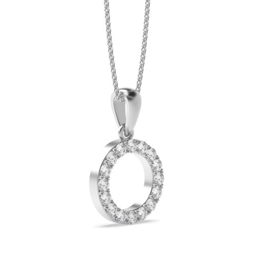 4 Prong Round Sheen Pendant Necklaces
