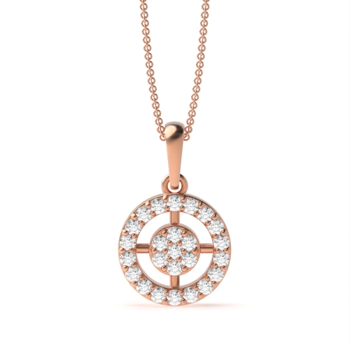 prong setting round diamond designer pendants