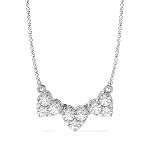Buy Prong Setting Round Shape Diamond Heart Pendant - Abelini