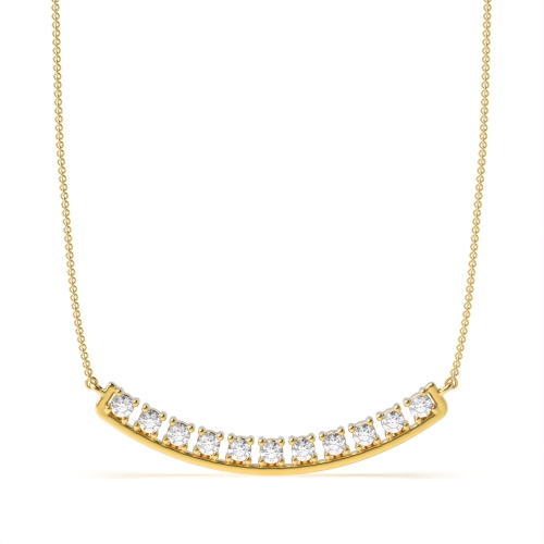 4 Prong Round Yellow Gold Sphere Pendant Necklaces