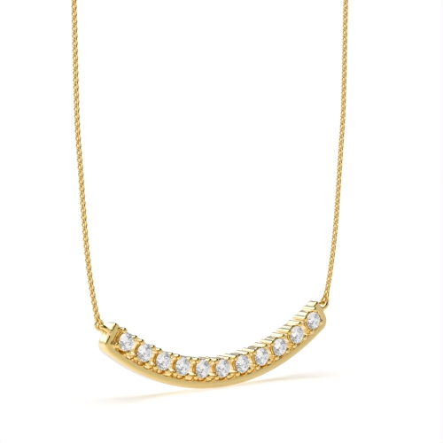 4 Prong Round Yellow Gold Sphere Pendant Necklaces