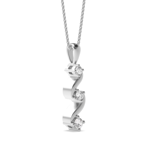 4 Prong Round Luminoustrace Pendant Necklaces