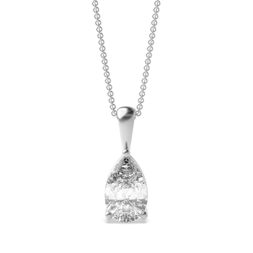 1 carat prong setting pear diamond solitaire pendant