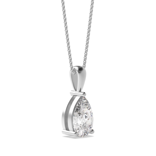 5 carat  Prong Pear Designer flash Lab Grown Diamond Pendant Necklaces