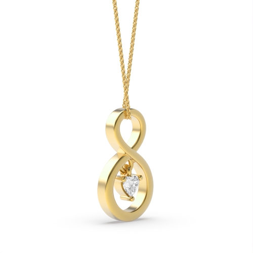 Prong Heart Yellow Gold Corejewel Pendant Necklaces