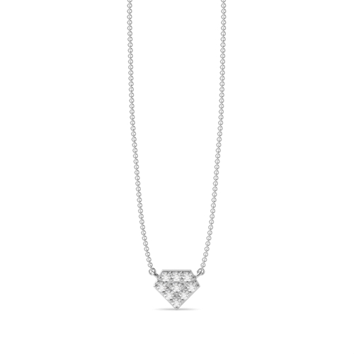 pave setting round diamond designer pendant