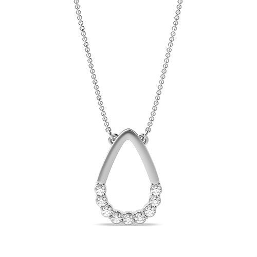 4 Prong Round Bezel loop Pendant Necklaces