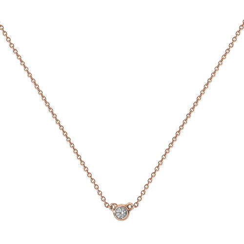 Bezel Setting Round Rose Gold Baguette spark Cluster Pendant Necklaces