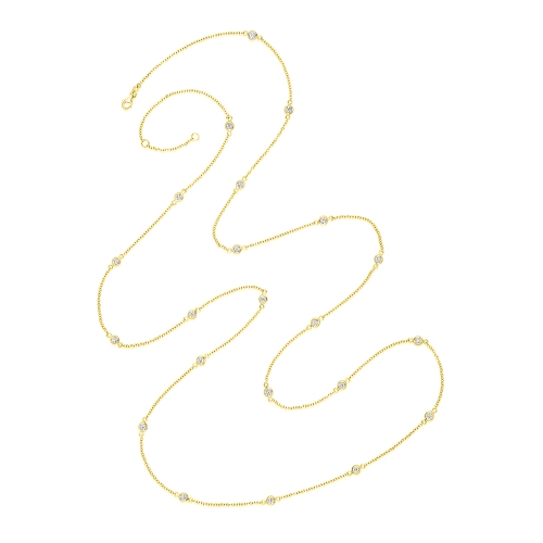 Bezel Setting Round Yellow Gold Designer spark Pendant Necklaces