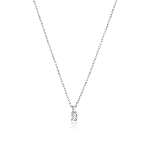 1.5 carat  4 Prong Round Opus seal Solitaire Pendant Necklaces