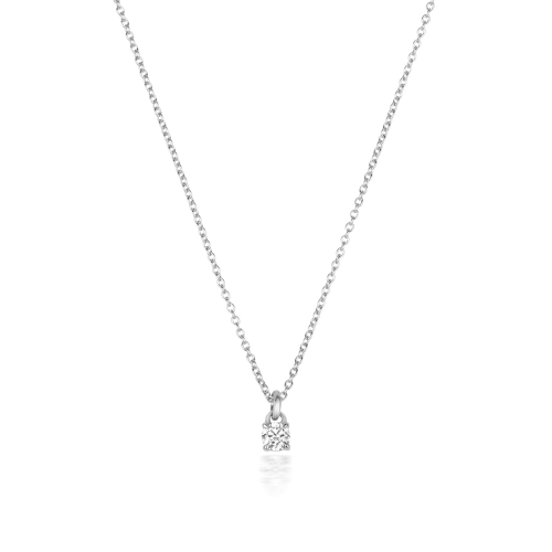 1.5 carat  4 Prong Round Petit lock style Solitaire Pendant Necklaces