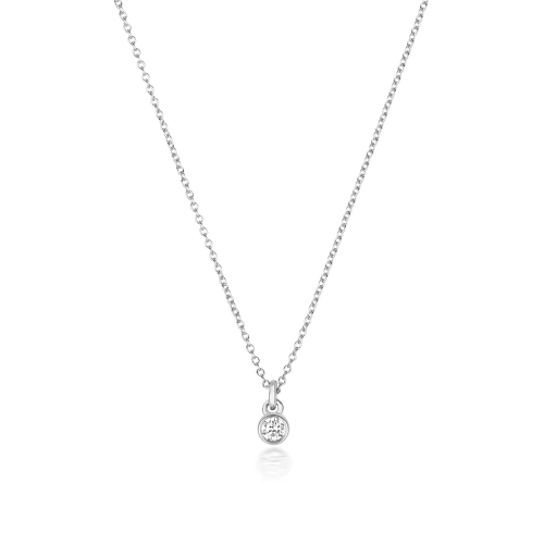 1.5 carat  Bezel Setting Round Twilight knot Solitaire Pendant Necklaces