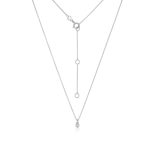 1.5 carat  Bezel Setting Round Twilight knot Solitaire Pendant Necklaces