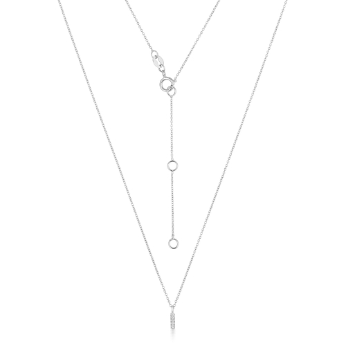 4 Prong Round Silver Petit letter i Pendant Necklaces