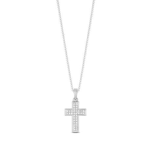 Pave Setting Round Glimmer spark Pendant Necklaces