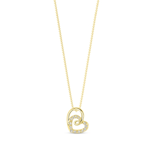 4 Prong Round Yellow Gold Unparalleled Pendant Necklaces