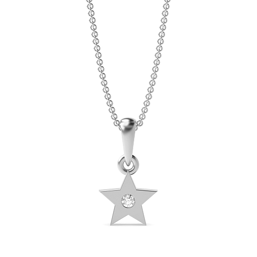 Flush Setting Round Astra Designer Pendant Necklaces