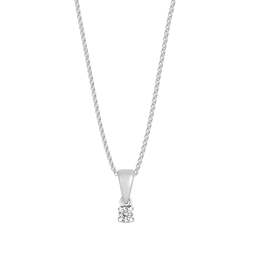 1.5 carat  4 Prong Round Secure lock Solitaire Pendant Necklaces