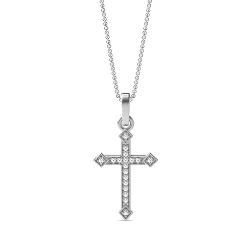 4 Prong Round Designer shine Pendant Necklaces