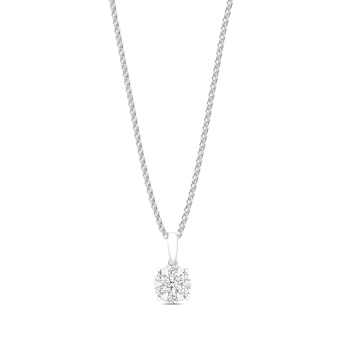 4 Prong Round Heirloom keeper Pendant Necklaces