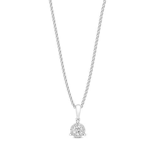 3 Prong Round Glow Pendant Necklaces