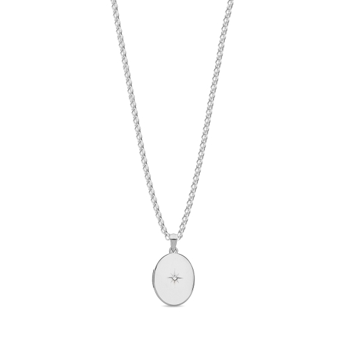 Buy Online Round Shape Diamond Locket Necklace  - Abelini
