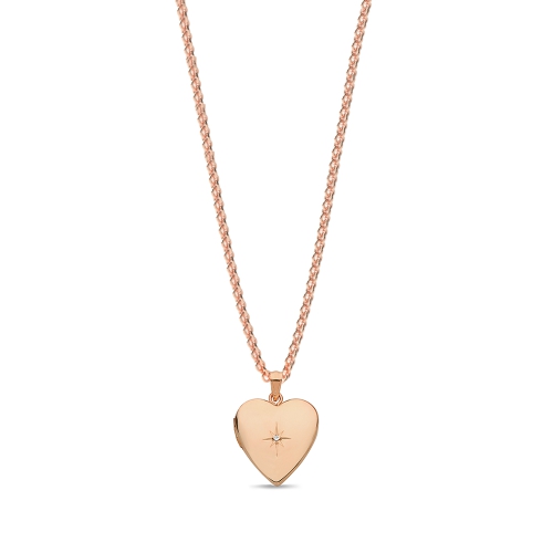 Buy Round Shape Heart Style Diamond Locket Necklace - Abelini