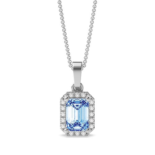4 Prong Emerald Solid bail basket set Tanzanite Pendant Necklaces