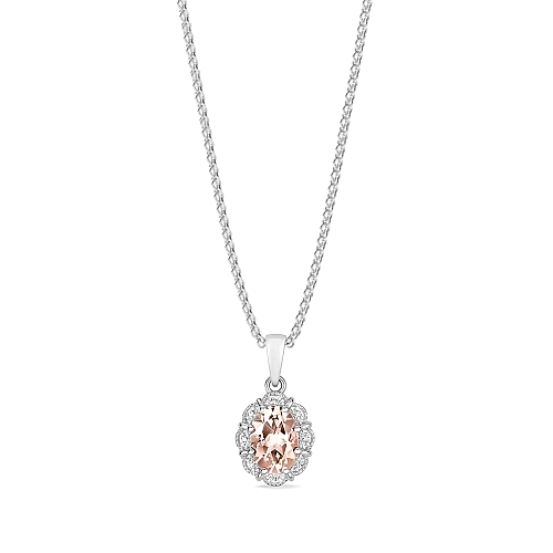 3 Prong Oval Lavish Gemstone Pendant Necklaces